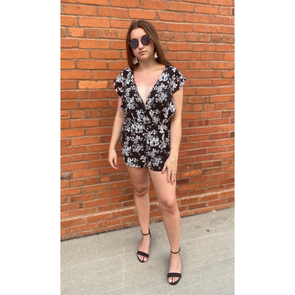 Floral print romper